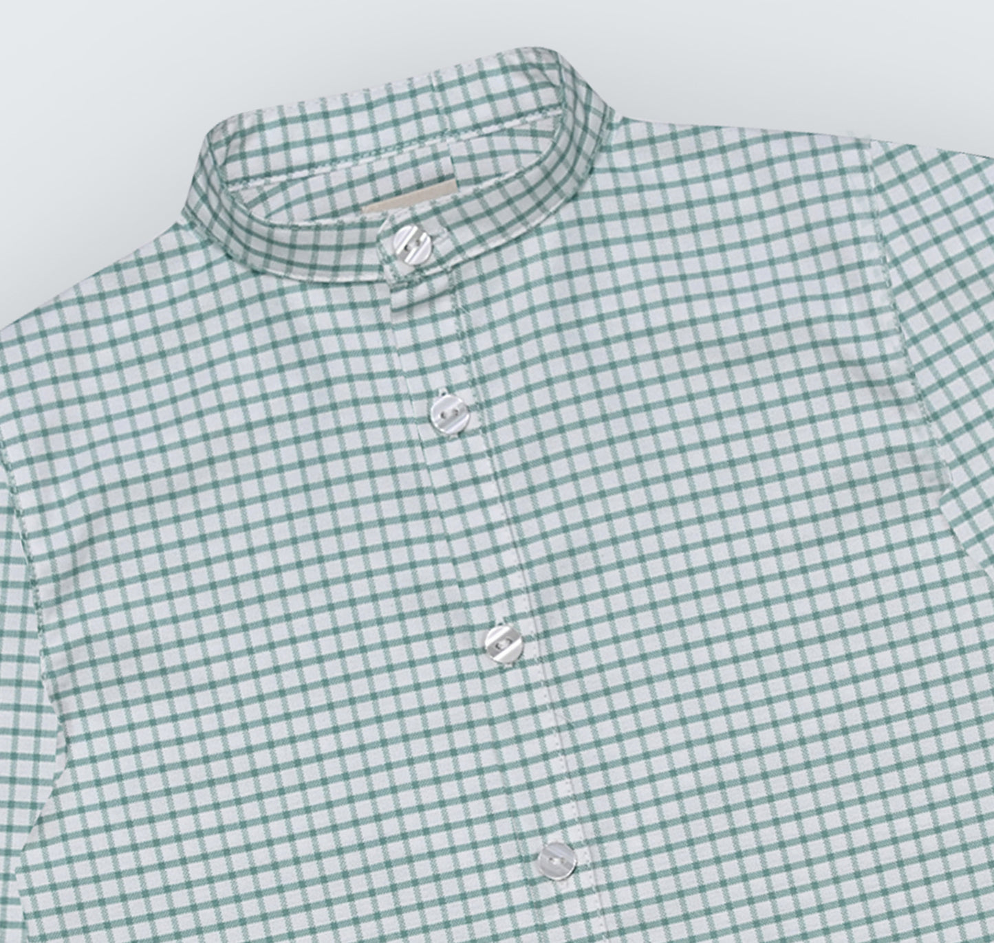 Camisa Mao Vichy Verde agua