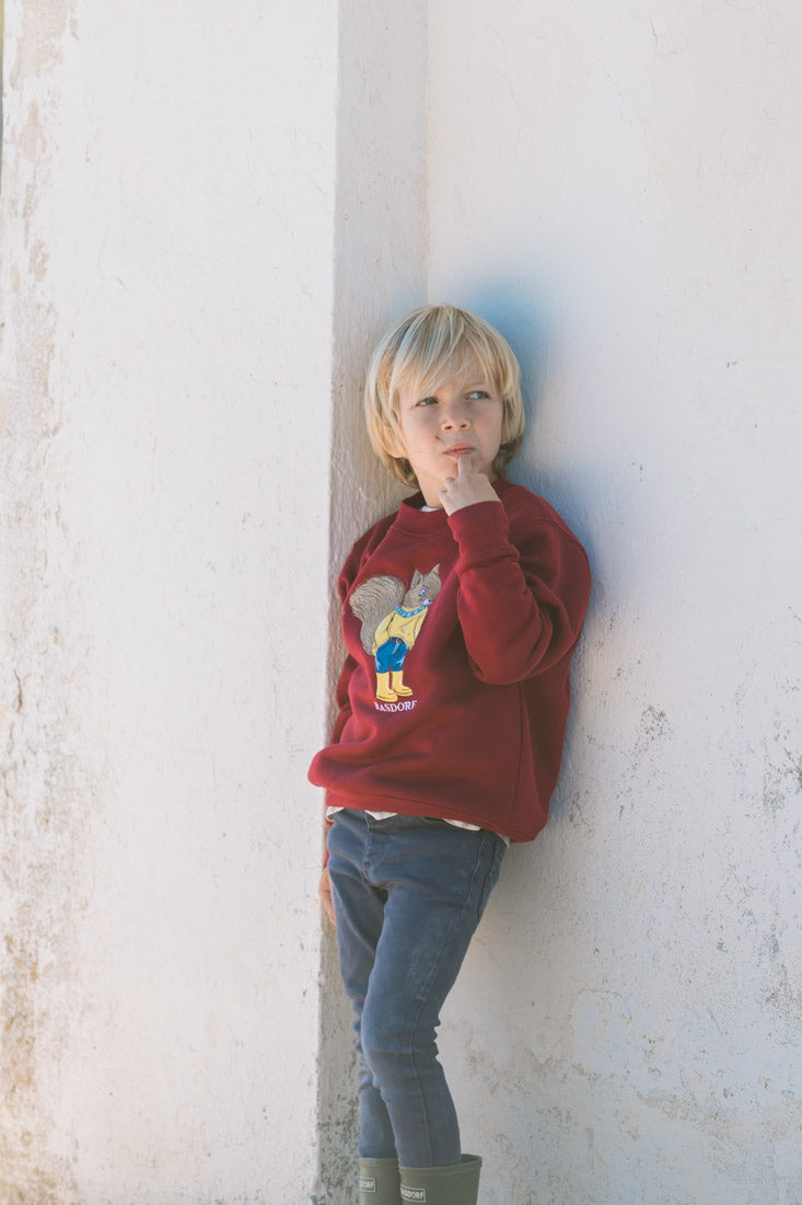 Burgundy Rasdorf Squirrel Sweatshirt
