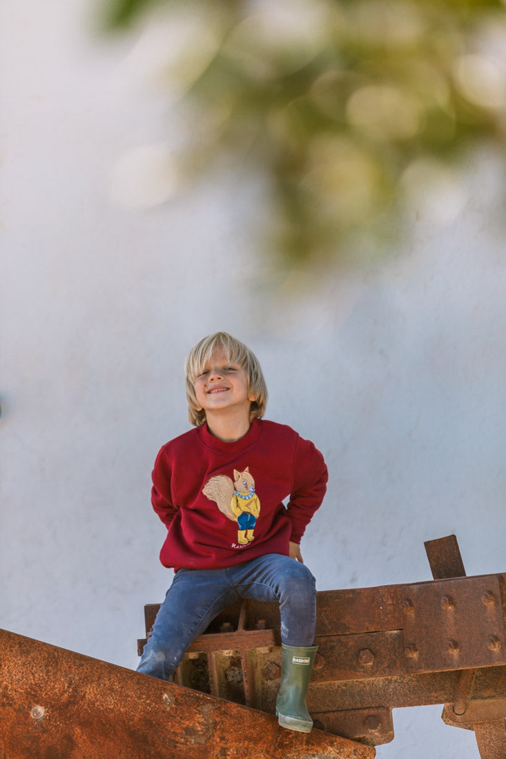 Burgundy Rasdorf Squirrel Sweatshirt