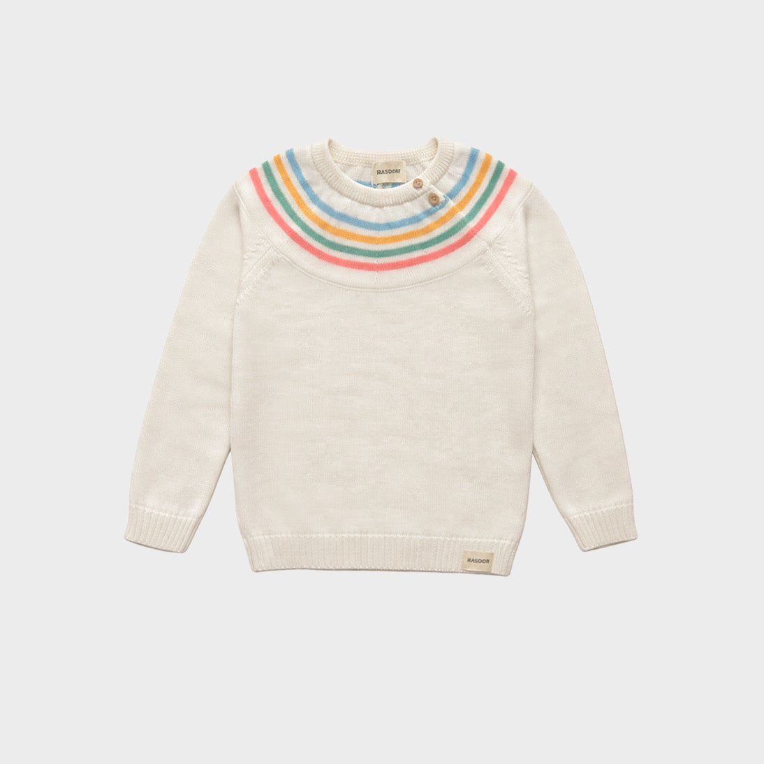 Jersey crudo con greca multicolor