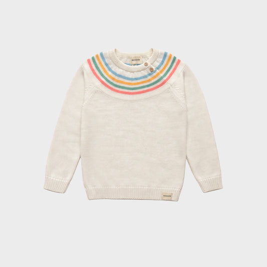 Jersey crudo con greca multicolor