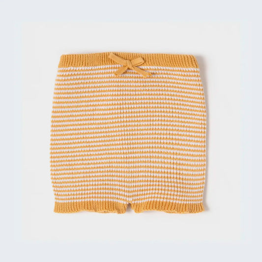 Knitted Short «MIL&MAT» Mustard Stripes