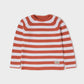 Coral and White Sailor Striped Sweater