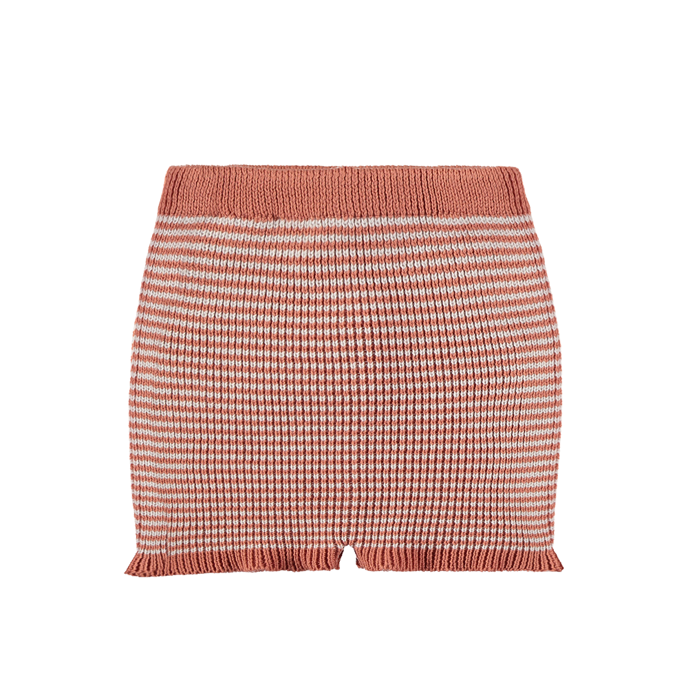 Knitted Short «MIL&MAT» Stripes Coral